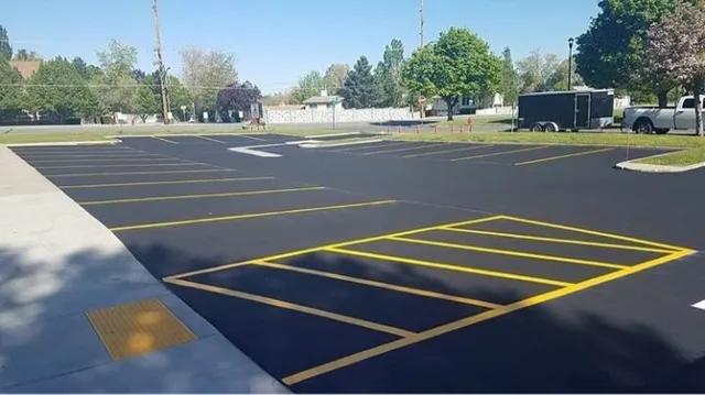 parking lot with asphalt pavement